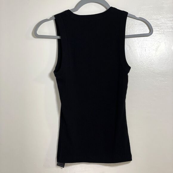 Babaton Aritzia Busy Tank Black Scoop Neck Top Women's Size Small Minimalist - Picture 4 of 9
